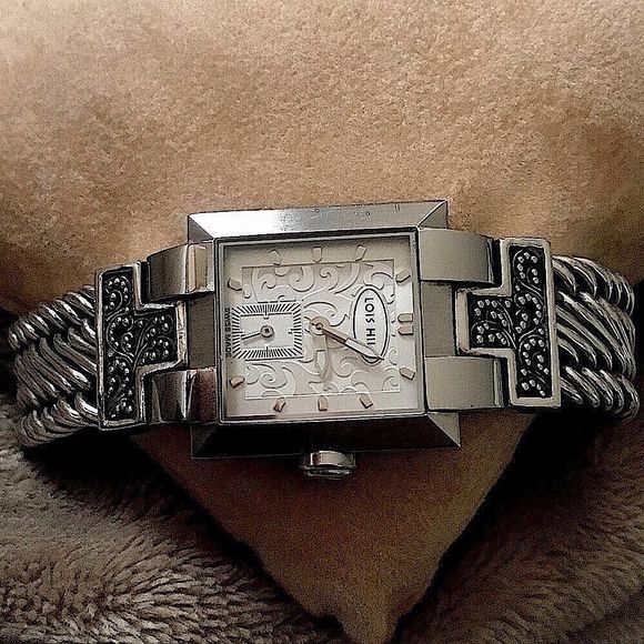 LOIS HILL Watch Sterling Silver Band Square Face - Picture 2 of 15
